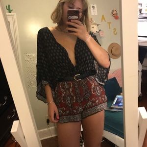 SOLD Boho low cut romper